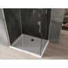 Mexen Omega stumdoma dušo kabina 110 x 70 cm, Grafito, Chromo + dušo padėklas Flat, bialy - 825-110-070-01-40-4010