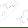 Mexen Kioto-XF dušo siena Walk-in su rėmeliu 140 x 202 cm, permatoma 10 mm, auksinė - 800-140-104-50-00-X