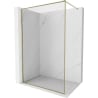 Mexen Kioto-XF dušo sienelė Walk-in su rėmais 150 x 202 cm, permatoma 10 mm, auksinė - 800-150-104-50-00-X