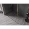 Mexen Kioto-XF dušo sienelė Walk-in su rėmais 150 x 202 cm, permatoma 10 mm, auksinė - 800-150-104-50-00-X