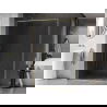 Mexen Kioto-XF dušo sienelė Walk-in su rėmu 80 x 202 cm, permatomas 10 mm, auksinis šlifuotas - 800-080-104-55-00-X