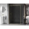 Mexen Kioto-XF dušo sienelė Walk-in su rėmu 150 x 202 cm, permatoma 10 mm, aukso spalvos šepečiu - 800-150-104-55-00-X
