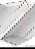 Mexen Kioto-XF dušo siena Walk-in su rėmeliu 60 x 202 cm, permatomas 10 mm, rožinis auksas - 800-060-104-60-00-X