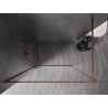 Mexen Kioto-XF dušo sienelė Walk-in su rėmu 120 x 202 cm, skaidri 10 mm, rožinis auksas - 800-120-104-60-00-X