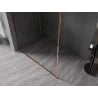 Mexen Kioto-XF dušo pertvara Walk-in su rėmeliu 160 x 202 cm, skaidrus 10 mm, rožinis auksas - 800-160-104-60-00-X