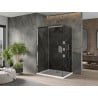 Mexen Omega stumdomas dušo kabina 120 x 70 cm, grafitas, chromas + padas Flat, baltas - 825-120-070-01-40-4010