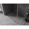 Mexen Kioto-XF dušo sienelė Walk-in su rėmu 60 x 202 cm, permatoma 10 mm, šlifuotas varis - 800-060-104-65-00-X