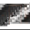 Mexen Kioto-XF dušo sienelė Walk-in su rėmeliu 100 x 202 cm, permatomas 10 mm, šlifuota varis - 800-100-104-65-00-X