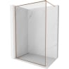 Mexen Kioto-XF dušo sienelė Walk-in su rėmu 130 x 202 cm, 10 mm skaidri, šukuotas varis - 800-130-104-65-00-X