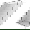 Mexen Kioto-XF Walk-in dušo sienelė su rėmu 80 x 202 cm, permatomas 10 mm, šepečiu šviesiai pilkas - 800-080-104-66-00-X