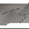 Mexen Kioto-XF dušo sienelė Walk-in su rėmu 140 x 202 cm, skaidri 10 mm, šlifuota ginklų pilka - 800-140-104-66-00-X