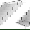 Mexen Kioto-XF dušo sienelė Walk-in su rėmu 100 x 202 cm, permatoma 10 mm, juoda - 800-100-104-70-00-X
