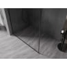 Mexen Kioto-XF dušo siena Walk-in su rėmu 160 x 202 cm, permatomas 10 mm, juodas - 800-160-104-70-00-X