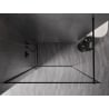 Mexen Kioto-XF dušo siena Walk-in su rėmu 160 x 202 cm, permatomas 10 mm, juodas - 800-160-104-70-00-X