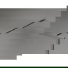 Mexen Kioto-XF dušo sienelė Walk-in su rėmu 140 x 202 cm, skaidri 10 mm, ginklų metalas - 800-140-104-95-00-X