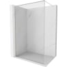 Mexen Kioto-XF dušo sienelė Walk-in su rėmu 90 x 202 cm, skaidri 10 mm, šlifuotas nikelis - 800-090-104-97-00-X