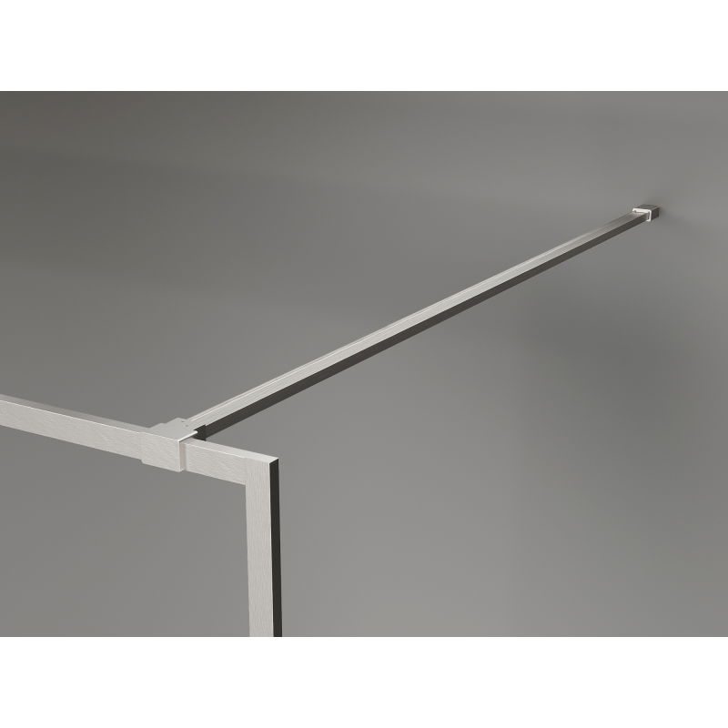 Mexen Kioto-XF dušo pertvara Walk-in su rėmu 100 x 202 cm, skaidri 10 mm, šepti nikelis - 800-100-104-97-00-X