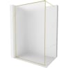 Mexen Kioto-XF dušo sienelė „Walk-in“ su rėmu 50 x 202 cm, matinė 10 mm, auksinė šlifuota - 800-050-104-55-30-X