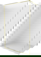 Mexen Kioto-XF Walk-in dušo sienelė su rėmeliu 100 x 202 cm, matinis 10 mm, auksinis šlifuotas - 800-100-104-55-30-X