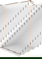 Mexen Kioto-XF dušo sienelė Walk-in su rėmu 100 x 202 cm, matinė 10 mm, rožinis auksas - 800-100-104-60-30-X