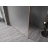 Mexen Kioto-XF dušo sienelė Walk-in su rėmu 110 x 202 cm, matinis 10 mm, šlifuotas varis - 800-110-104-65-30-X