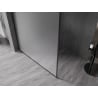 Mexen Kioto-XF dušo sienelė Walk-in su rėmeliu 110 x 202 cm, matinis 10 mm, juoda - 800-110-104-70-30-X