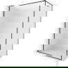 Mexen Kioto-XF dušo sienelė Walk-in su rėmu 140 x 202 cm, matinis 10 mm, juodas - 800-140-104-70-30-X