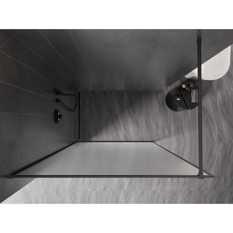 Mexen Kioto-XF Walk-in dušo siena su rėmu 120 x 202 cm, šerkšnas 10 mm, ginklo metalo spalva - 800-120-104-95-30-X