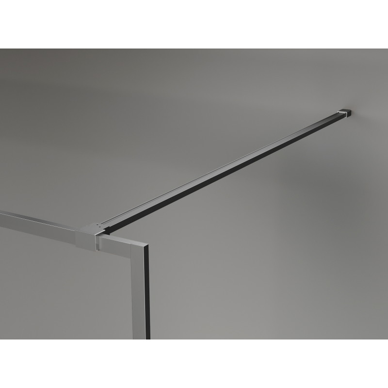 Mexen Kioto-XF Walk-in dušo siena su rėmu 120 x 202 cm, šerkšnas 10 mm, ginklo metalo spalva - 800-120-104-95-30-X
