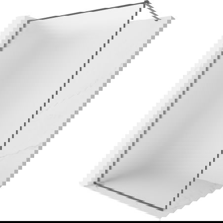 Mexen Kioto-XF dušo siena Walk-in su rėmeliu 140 x 202 cm, matinis 10 mm, gun metalas - 800-140-104-95-30-X