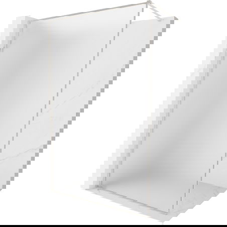 Mexen Kioto-XF dušo sienelė Walk-in su rėmu 110 x 202 cm, matinė 10 mm, šlifuotas nikelis - 800-110-104-97-30-X