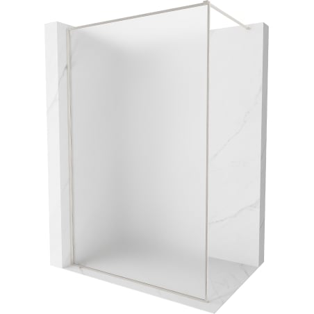 Mexen Kioto-XF dušo sienelė Walk-in su rėmeliu 120 x 202 cm, matinė 10 mm, šlifuotas nikelis - 800-120-104-97-30-X