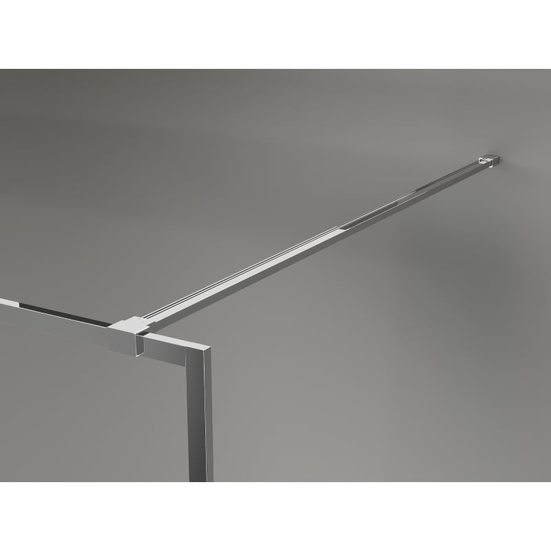 Mexen Kioto-XF dušo sienelė Walk-in su rėmeliu 60 x 202 cm, grafitas 10 mm, chromas - 800-060-104-01-40-X