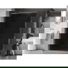 Mexen Kioto-XF dušo sienelė Walk-in su rėmu 60 x 202 cm, grafitas 10 mm, chromas - 800-060-104-01-40-X
