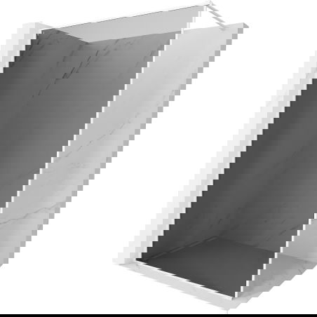 Mexen Kioto-XF dušo siena Walk-in su rėmu 50 x 202 cm, grafito 10 mm, balta - 800-050-104-20-40-X