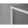 Mexen Kioto-XF Walk-in dušo sienelė su rėmu 50 x 202 cm, grafitas 10 mm, balta - 800-050-104-20-40-X