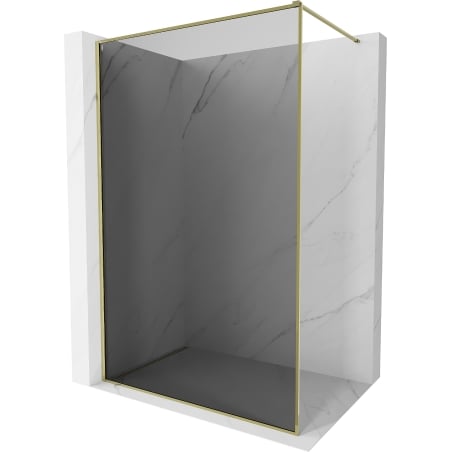 Mexen Kioto-XF dušo sienelė vaikščioti su rėmu 100 x 202 cm, grafitas 10 mm, auksinė - 800-100-104-50-40-X