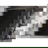 Mexen Kioto-XF Walk-in dušo sienelė su rėmeliu 50 x 202 cm, grafitas 10 mm, auksinė matinė - 800-050-104-55-40-X
