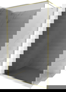 Mexen Kioto-XF dušo sienelė Walk-in su rėmu 160 x 202 cm, grafitas 10 mm, auksas šlifuotas - 800-160-104-55-40-X