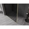 Mexen Kioto-XF Walk-in dušo siena su rėmu 160 x 202 cm, grafitas 10 mm, auksinė šlifuota - 800-160-104-55-40-X