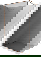 Mexen Kioto-XF dušo sienelė „Walk-in“ su rėmu 60 x 202 cm, grafitas 10 mm, rožinis auksas - 800-060-104-60-40-X