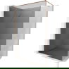 Mexen Kioto-XF "Walk-in" dušo pertvara su rėmu 120 x 202 cm, grafitas 10 mm, šlifuota varis - 800-120-104-65-40-X