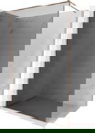 Mexen Kioto-XF Walk-in dušo siena su rėmeliu 140 x 202 cm, grafitas 10 mm, šlifuota varis - 800-140-104-65-40-X