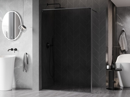 Mexen Kioto-XF Dušo sienelė Walk-in su rėmeliu 70 x 202 cm, grafitas 10 mm, šlifuota pilkoji spalva - 800-070-104-66-40-X
