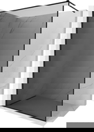 Mexen Kioto-XF dušo sienelė Walk-in su rėmeliu 130 x 202 cm, grafitas 10 mm, juoda - 800-130-104-70-40-X