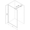 Mexen Kioto-XF dušas siena Walk-in su rėmu 140 x 202 cm, grafitas 10 mm, juoda - 800-140-104-70-40-X