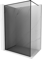 Mexen Kioto-XF dušas siena Walk-in su rėmu 140 x 202 cm, grafitas 10 mm, juoda - 800-140-104-70-40-X