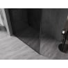 Mexen Kioto-XF dušas siena Walk-in su rėmu 140 x 202 cm, grafitas 10 mm, juoda - 800-140-104-70-40-X