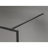 Mexen Kioto-XF dušas siena Walk-in su rėmu 140 x 202 cm, grafitas 10 mm, juoda - 800-140-104-70-40-X