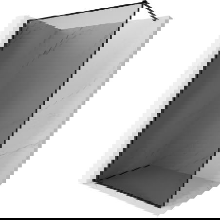 Mexen Kioto-XF dušo siena Walk-in su rėmeliu 150 x 202 cm, grafitas 10 mm, juoda - 800-150-104-70-40-X